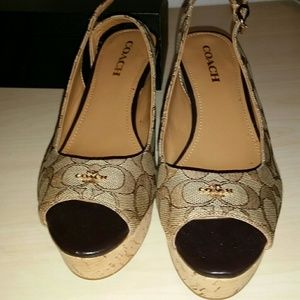 Coach wedge sandals